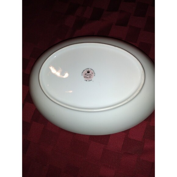 Royalton China Co Gold Elegance Oval Vegetable Serving Bowl 10 1/4" x 7 3/4" - Picture 4 of 5